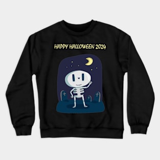 Happy Skeleton - Happy Halloween 2024 Crewneck Sweatshirt